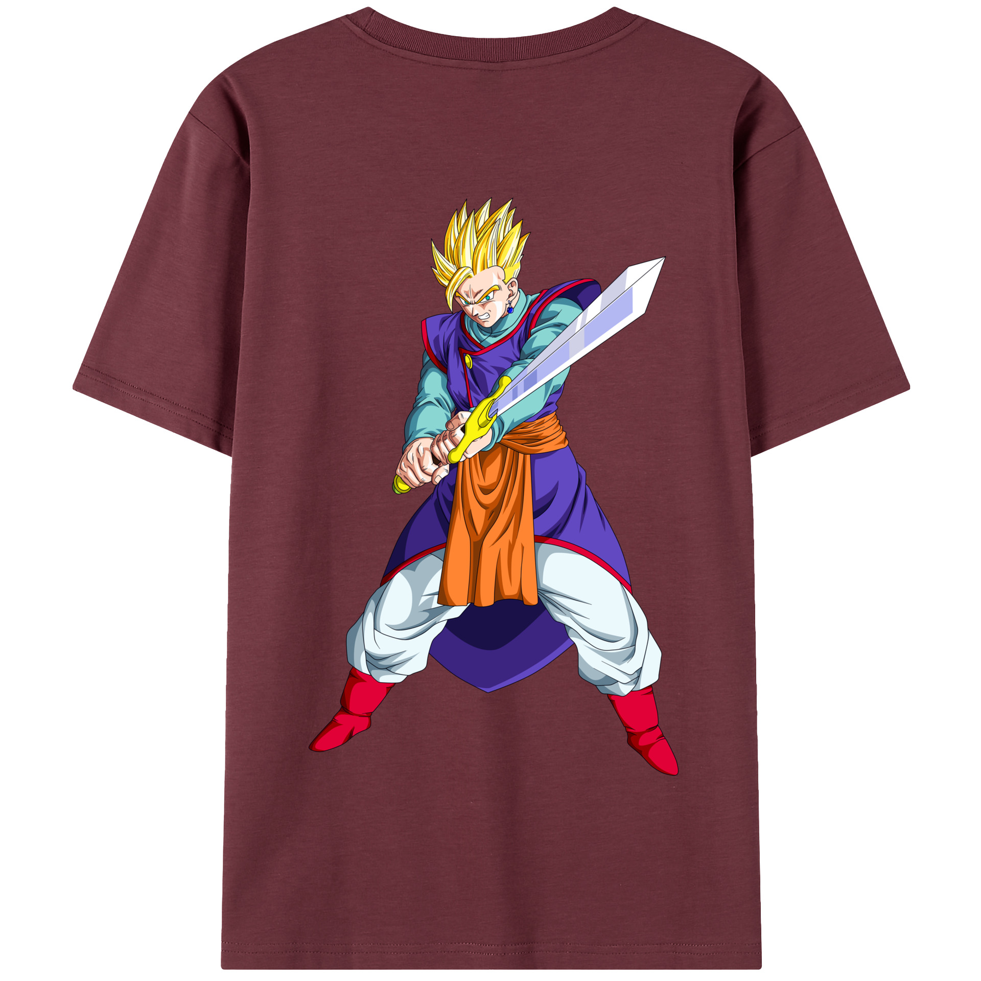 （画像用） ドラゴンボール 孫 悟飯（そんごはん）DRAGON BALL Son Gohan 綿100％半袖Tシャツ（背面プリント）